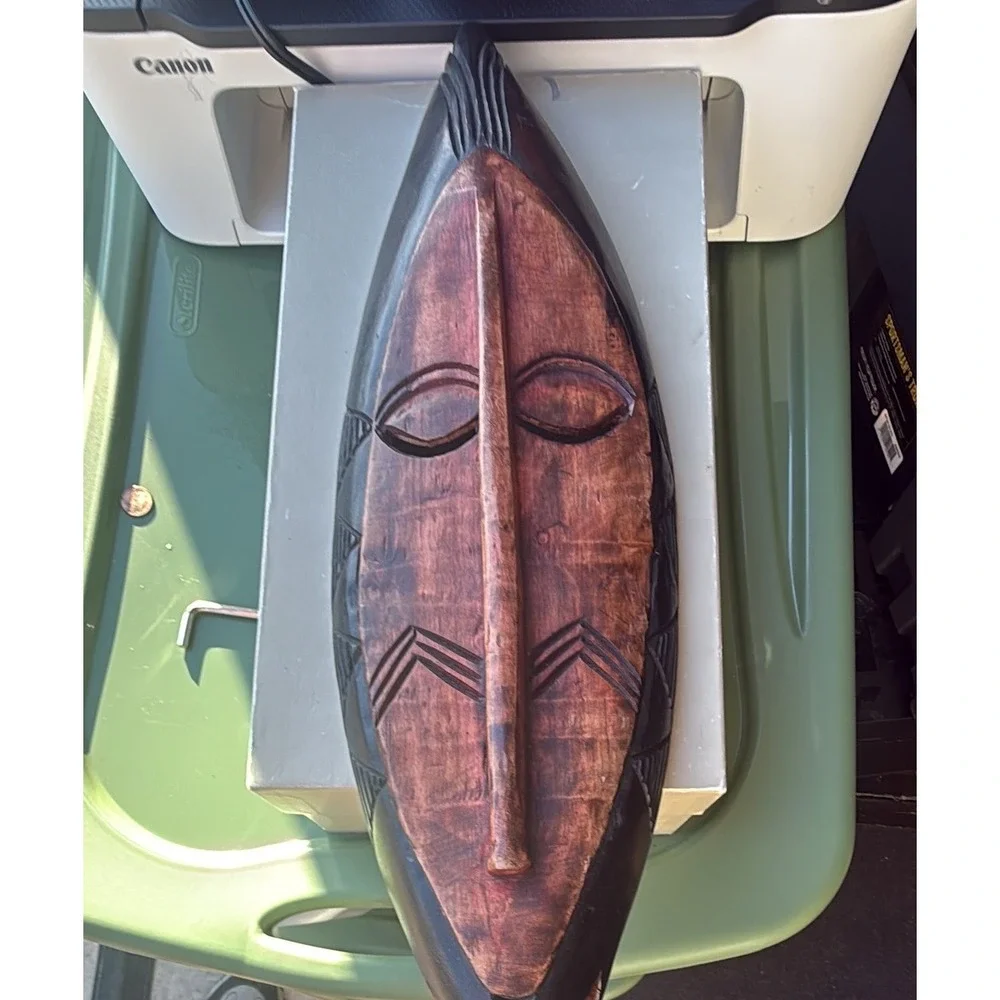 Hand Carved African Style Wooden Mask